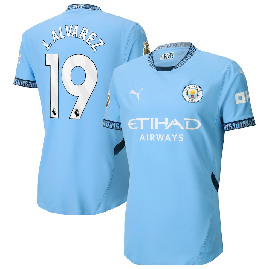 Julián Álvarez Manchester City Puma 2024/25 Home Player Jersey - Light Blue