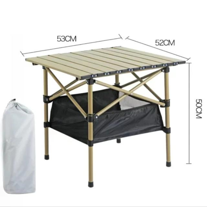 Outdoor Folding Long Table - Portable Egg Roll Camping Desk for BBQ & Picnic