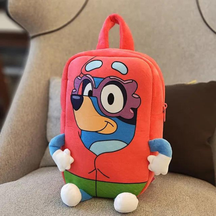 Authentic Bluey Friends Bingo Plush Mini Backpack for Kids - Soft School and Travel Bag For Children