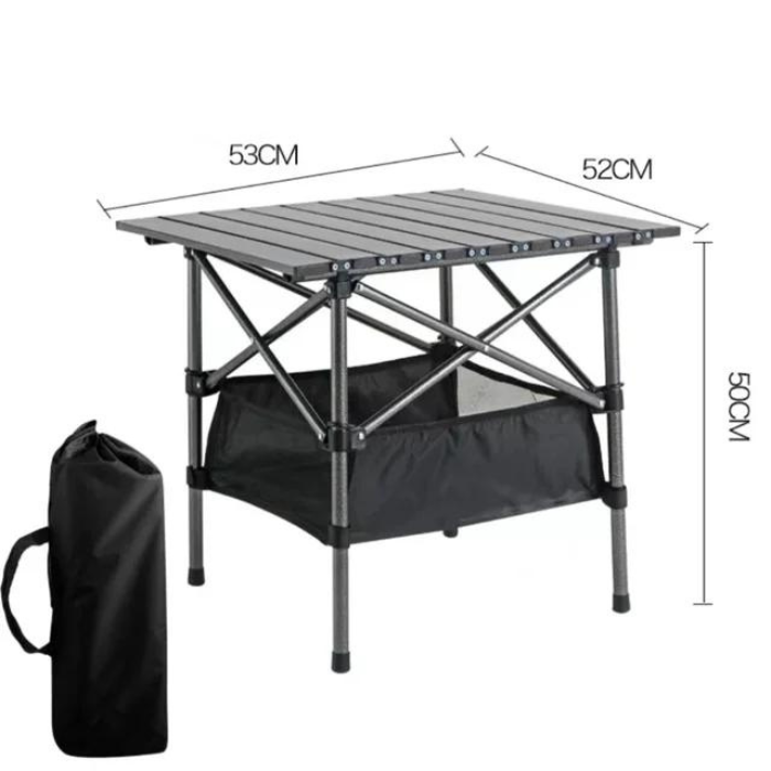 Outdoor Folding Long Table - Portable Egg Roll Camping Desk for BBQ & Picnic