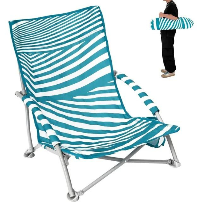 Ultra-Light Adjustable Reclining Beach Mat Chair - Portable and Comfortable Lounge