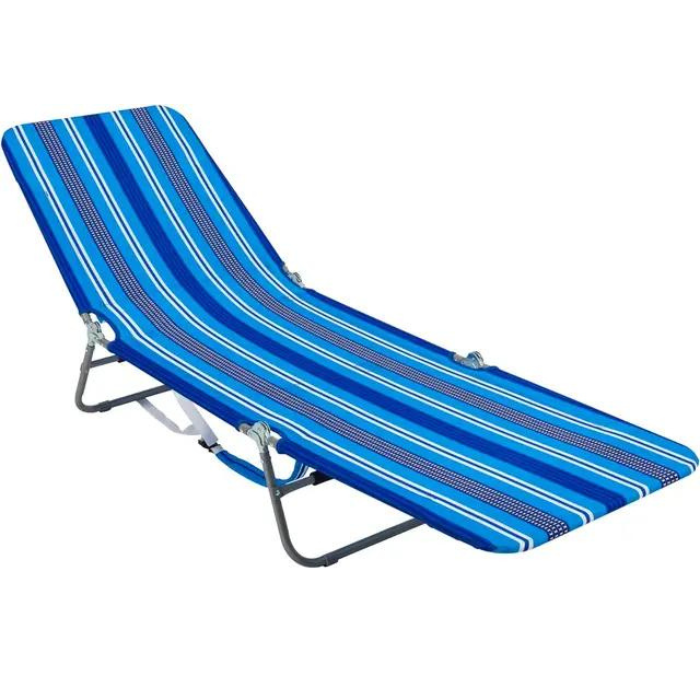 Portable Beach Lounge Chair - All-Weather, Folding, with Backpack Straps and Storage Pouch