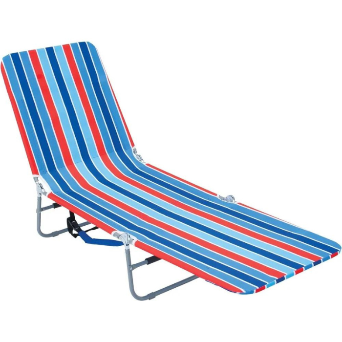 Portable Beach Lounge Chair - All-Weather, Folding, with Backpack Straps and Storage Pouch