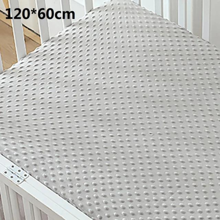 Deluxe 3D Dot Velvet Crib Sheet Set - Thickened Warmth and Protection for Winter