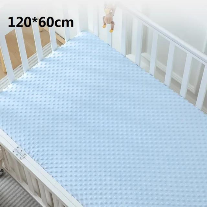 Deluxe 3D Dot Velvet Crib Sheet Set - Thickened Warmth and Protection for Winter