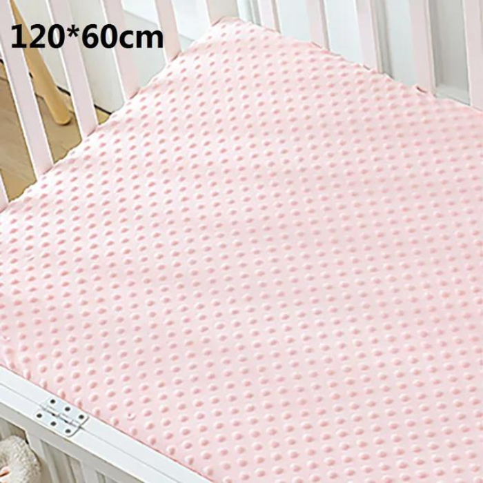 Deluxe 3D Dot Velvet Crib Sheet Set - Thickened Warmth and Protection for Winter