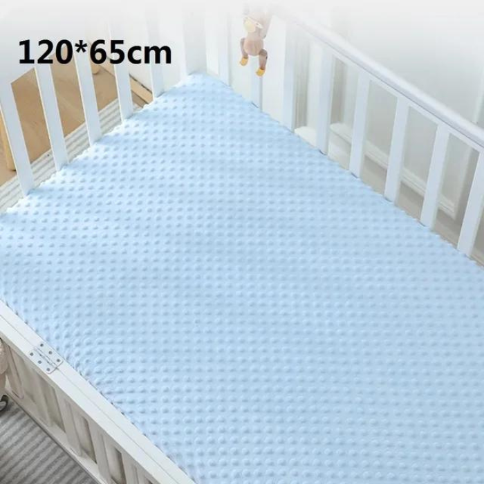 Deluxe 3D Dot Velvet Crib Sheet Set - Thickened Warmth and Protection for Winter