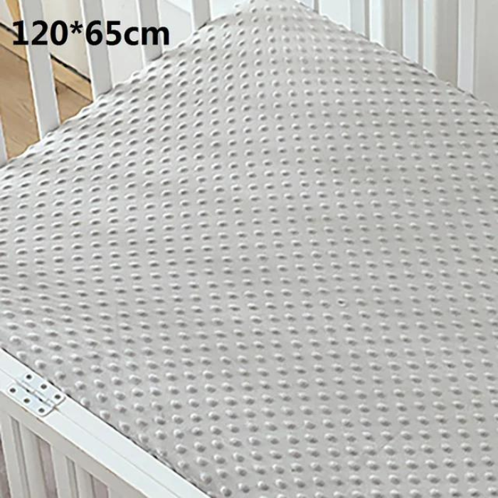 Deluxe 3D Dot Velvet Crib Sheet Set - Thickened Warmth and Protection for Winter