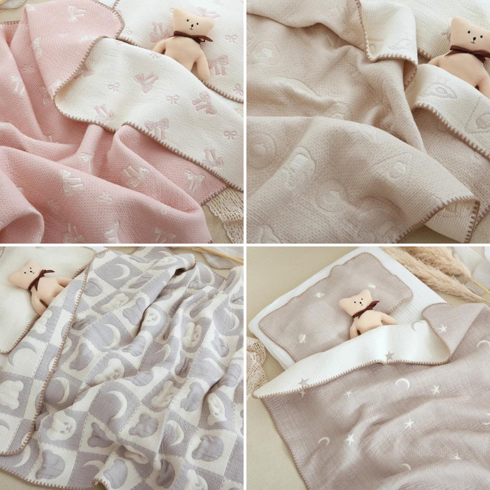 Organic Cotton Baby Blanket – Perfect For Stroller, Crib, and Playtime