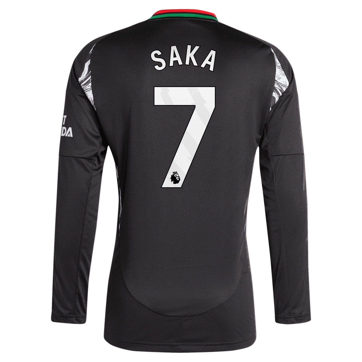 Bukayo Saka Arsenal adidas 2024/25 Away Long Sleeve Player Jersey - Black