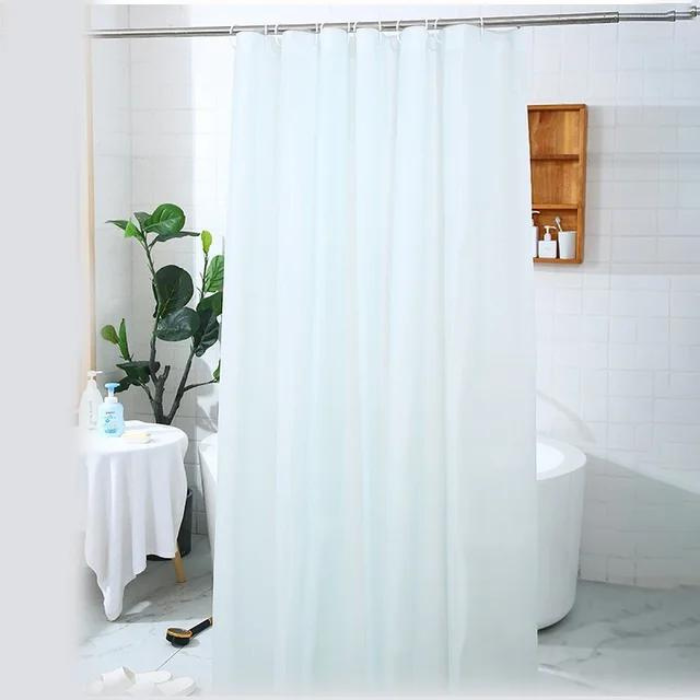 Chic Waterproof Shower Curtain: Heavy S Fold Wavy Design with Mildew Resistance - Includes Luxury Hooks