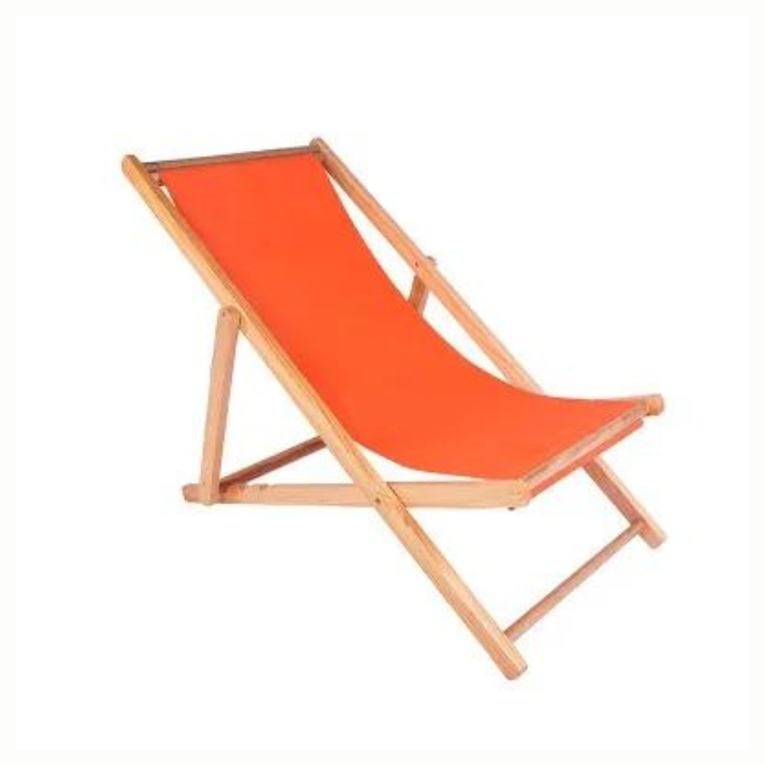 Fabric Lazy Folding Lounge Wood Beach Chair for Every Adventure