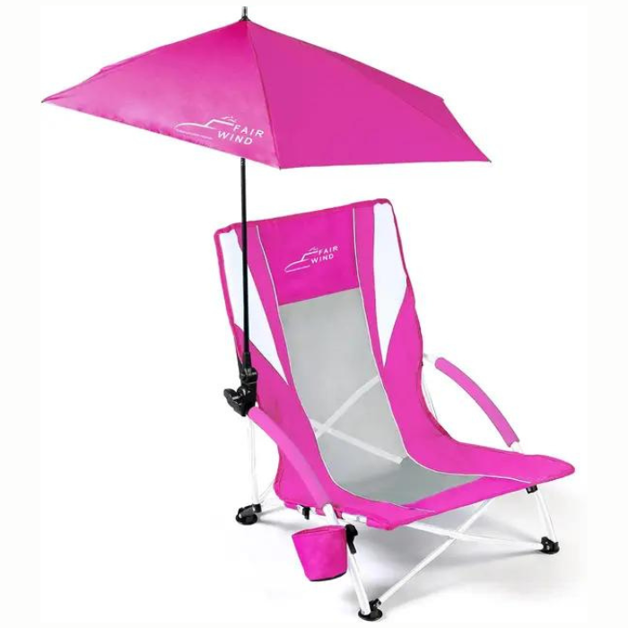 Sun-Safe Lounging Adult Beach Chairs with Umbrella And Heavy-Duty Design