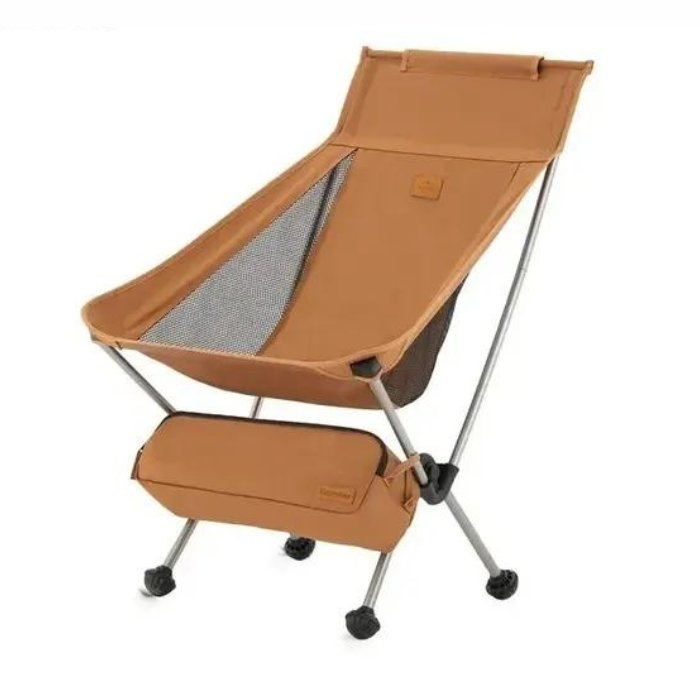 High Back Camping Moon Chair, Portable Folding Design With Capacity For Beach And Outdoor Fishing