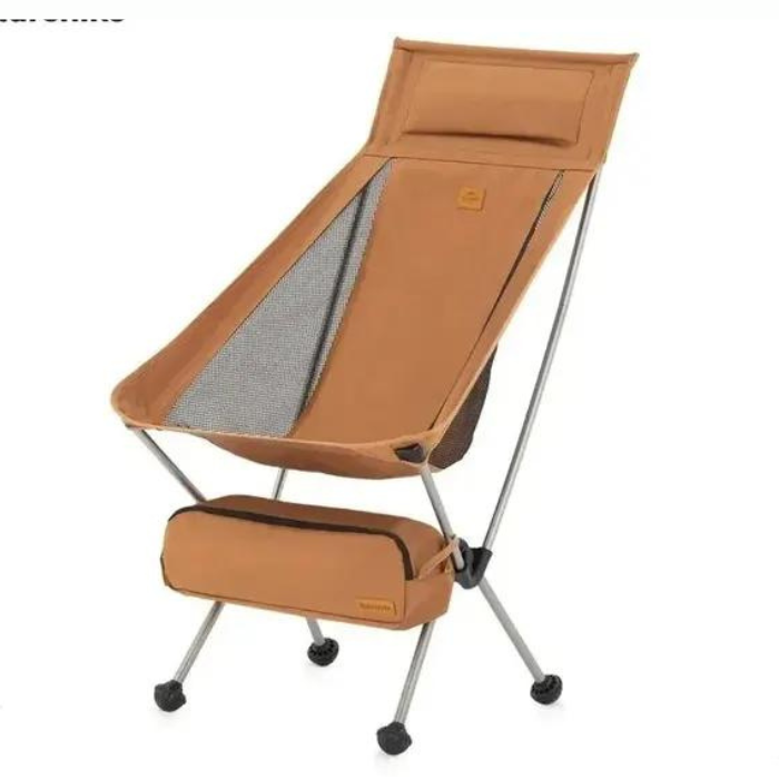 High Back Camping Moon Chair, Portable Folding Design With Capacity For Beach And Outdoor Fishing