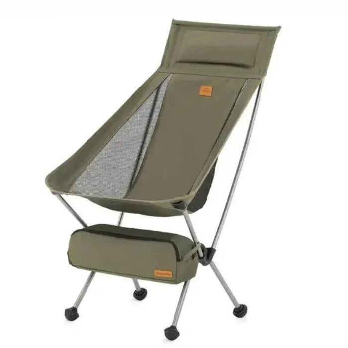 High Back Camping Moon Chair, Portable Folding Design With Capacity For Beach And Outdoor Fishing