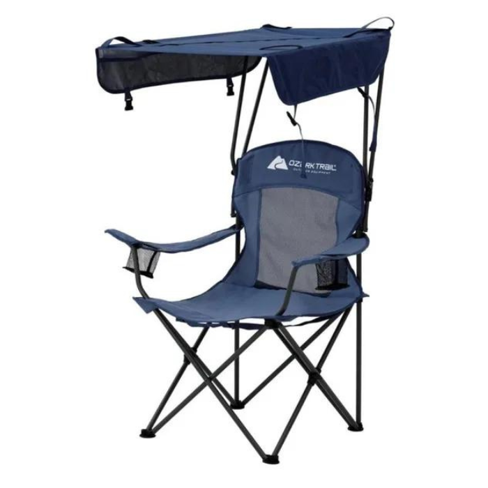 Multi-Use Sand Island Outdoor Chair With Sun Protection And Drink Holder