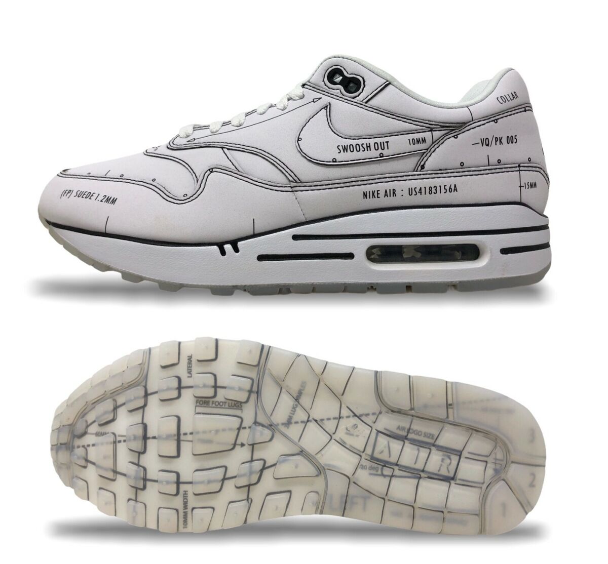 Air Max 1 Sketch To Shelf White