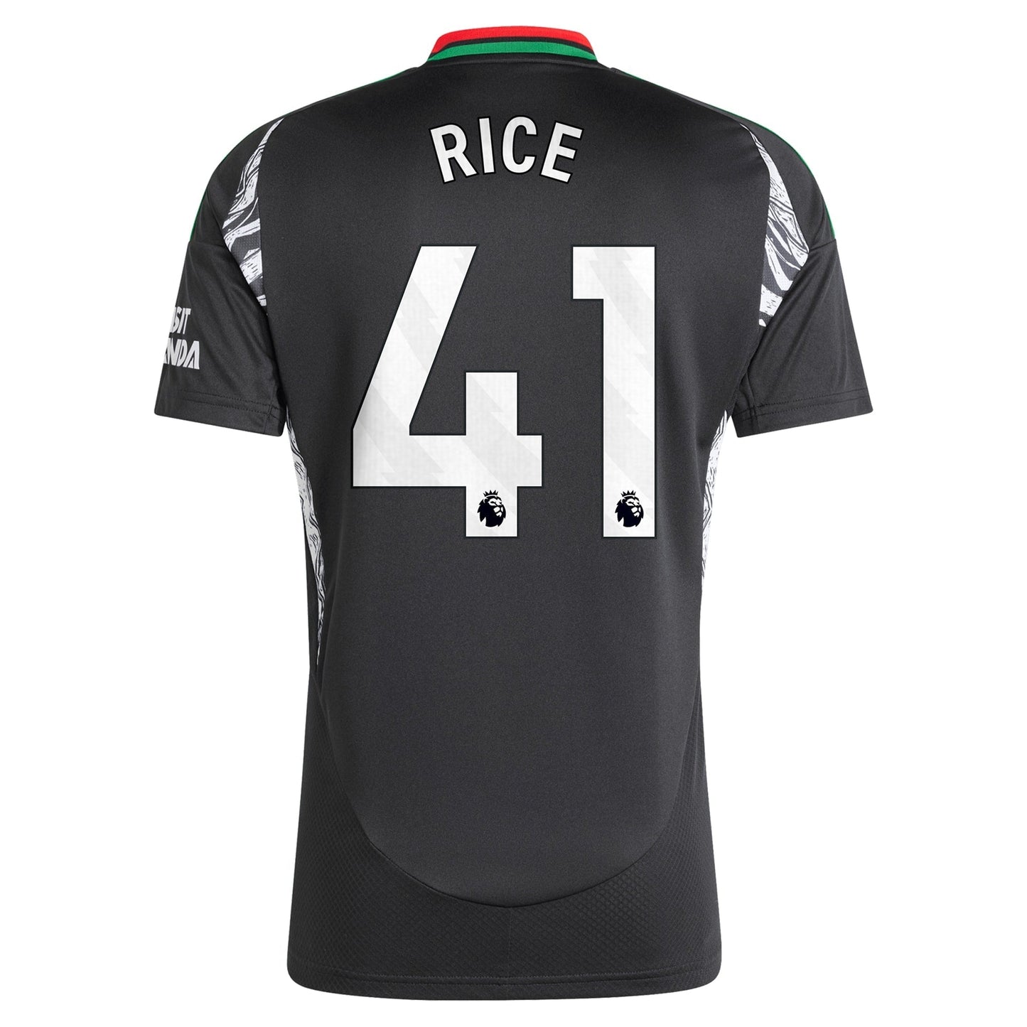 Arsenal adidas Away Shirt 2024-25 with Rice 41 printing Jersey - Black