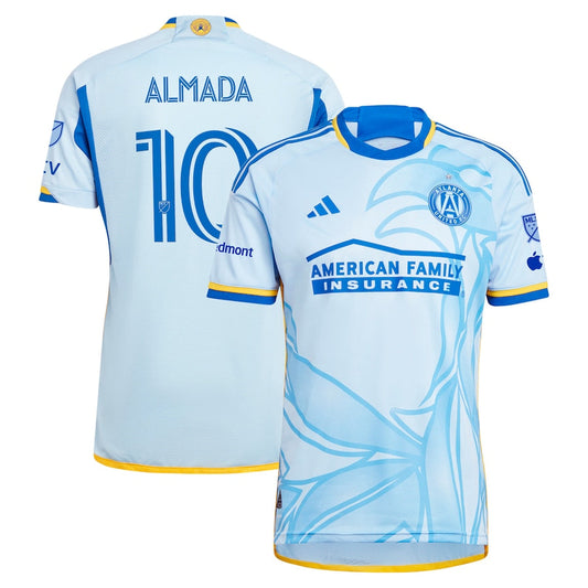 Thiago Almada Atlanta United FC adidas 2024 The Resurgens Kit Authentic Player Jersey - Light Blue