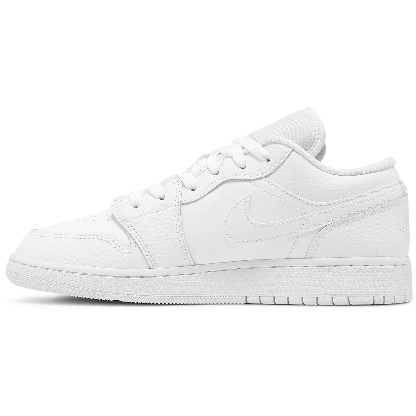 (Grade School) Air Jordan 1 Low Triple White 553560-130