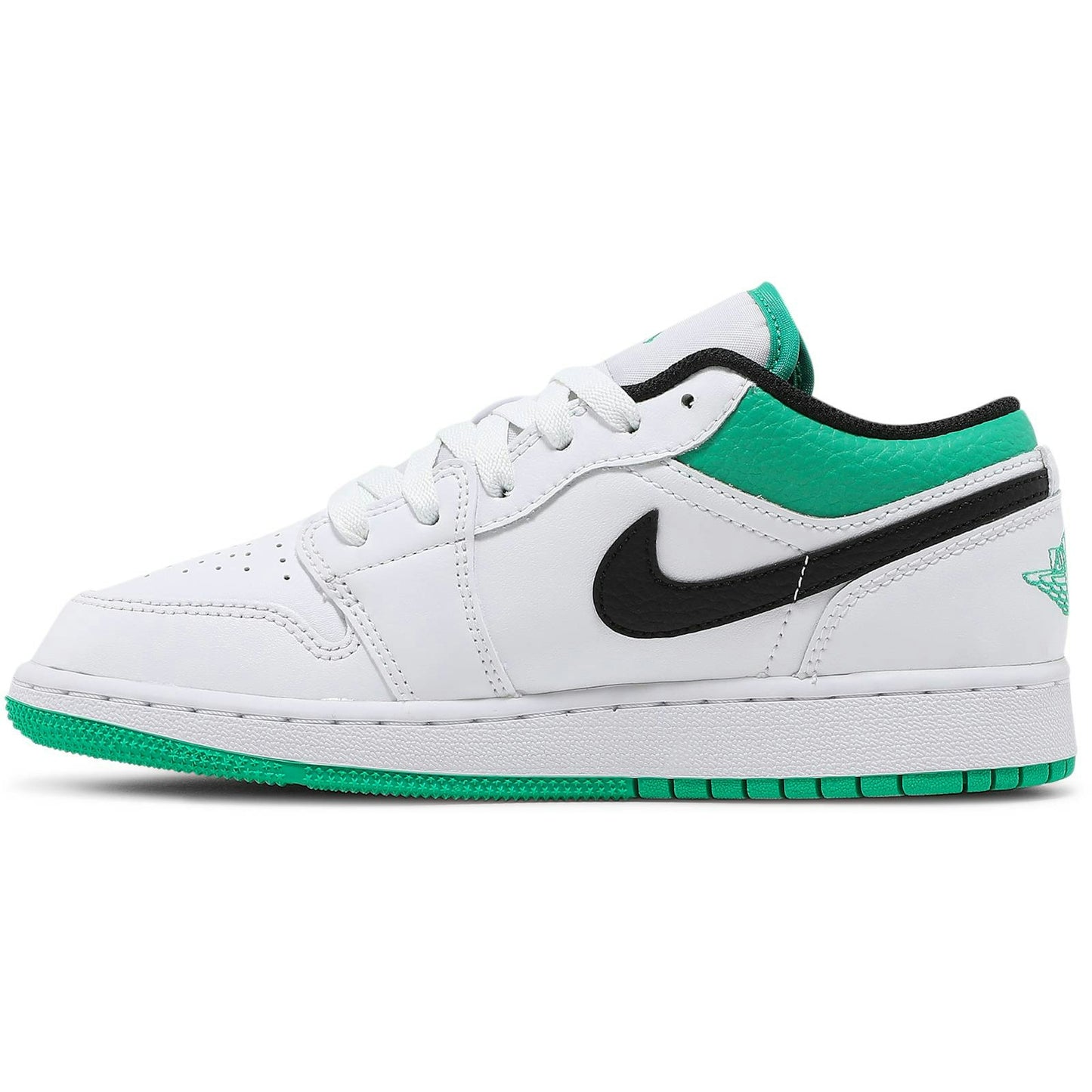 (Grade School) Air Jordan 1 Low ‘White Lucky Green’ 553560-129