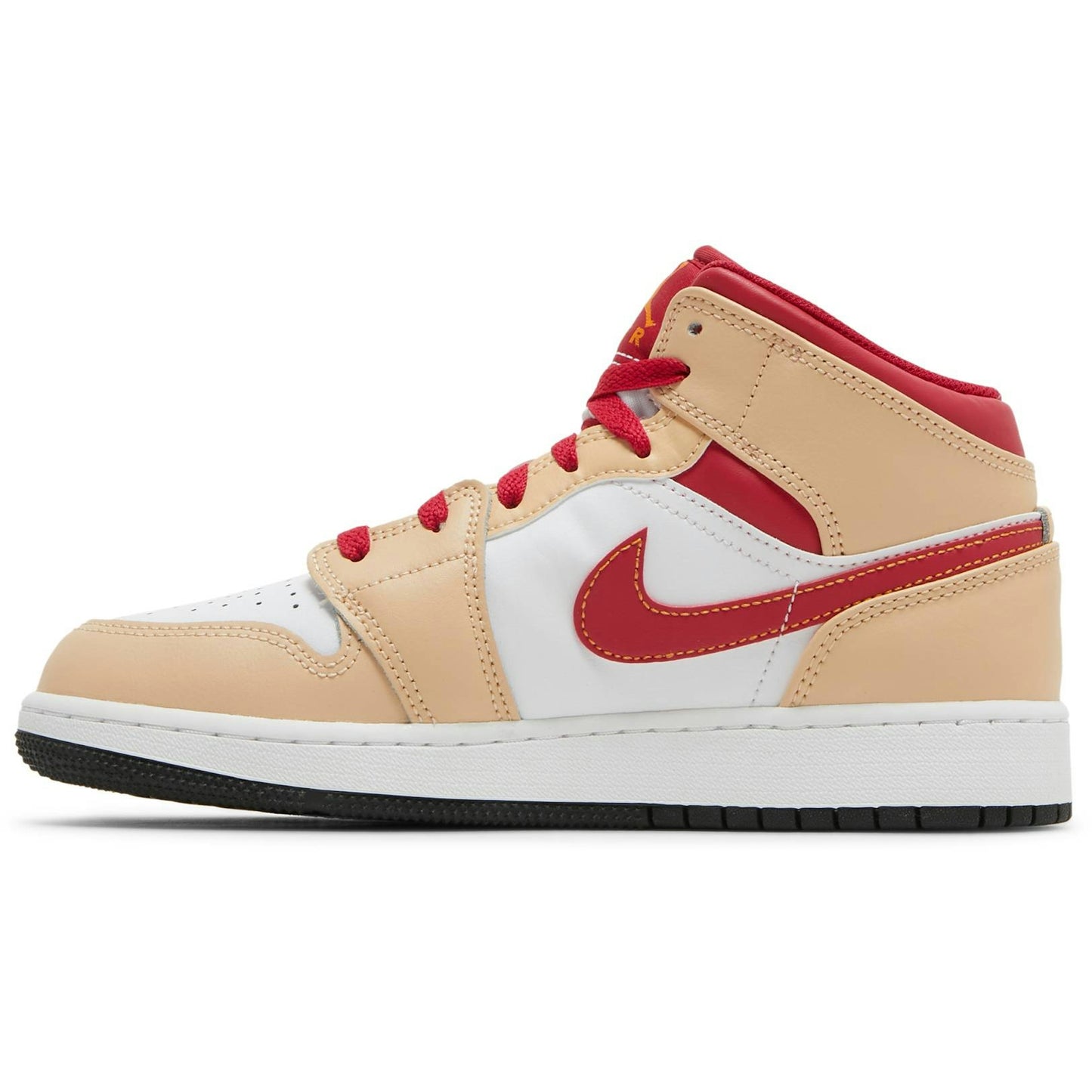 (Grade School) Air Jordan 1 Mid ‘Beige Red’ 554725-201