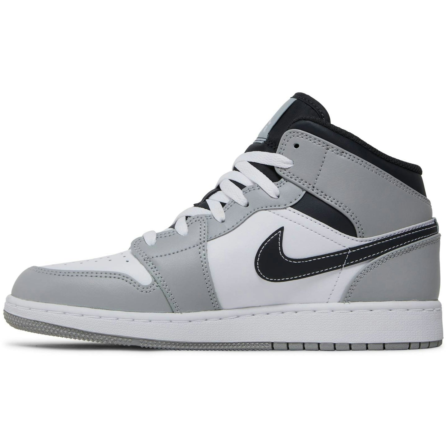 (Grade School) Air Jordan 1 Mid Greyscale 554725-078