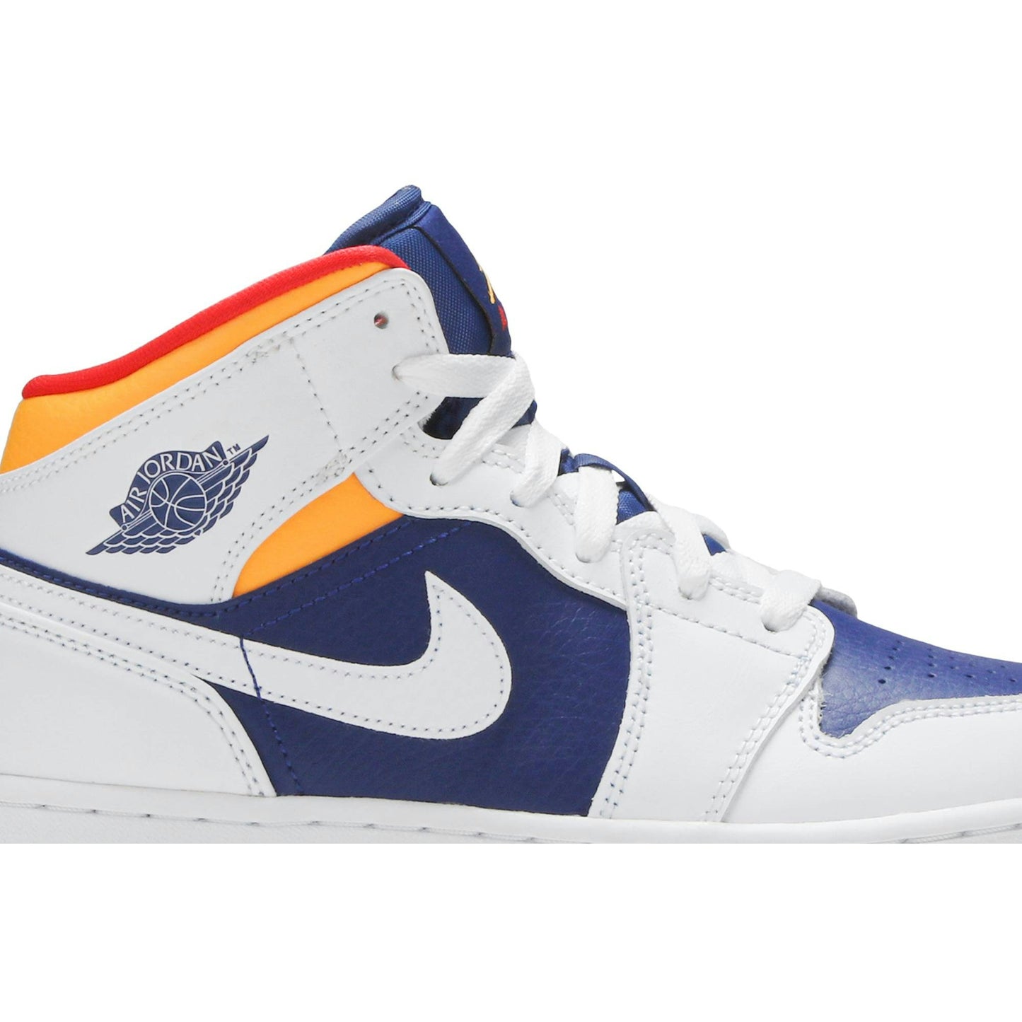 (Grade School) Air Jordan 1 Mid ‘White Deep Royal Blue’ 554725-131