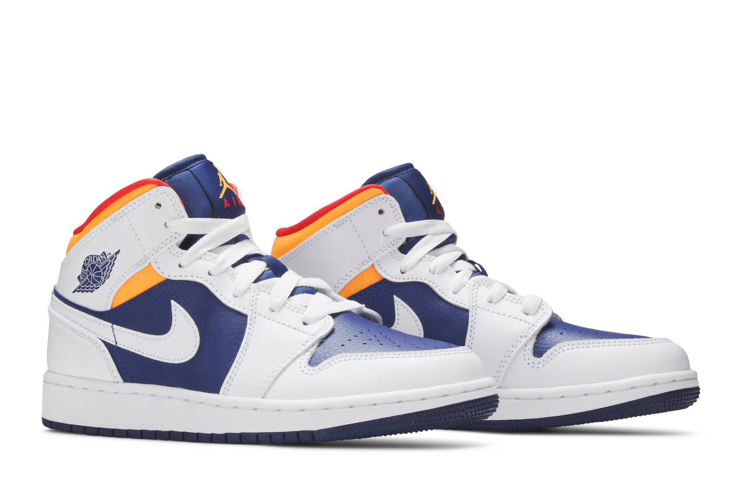 (Grade School) Air Jordan 1 Mid ‘White Deep Royal Blue’ 554725-131