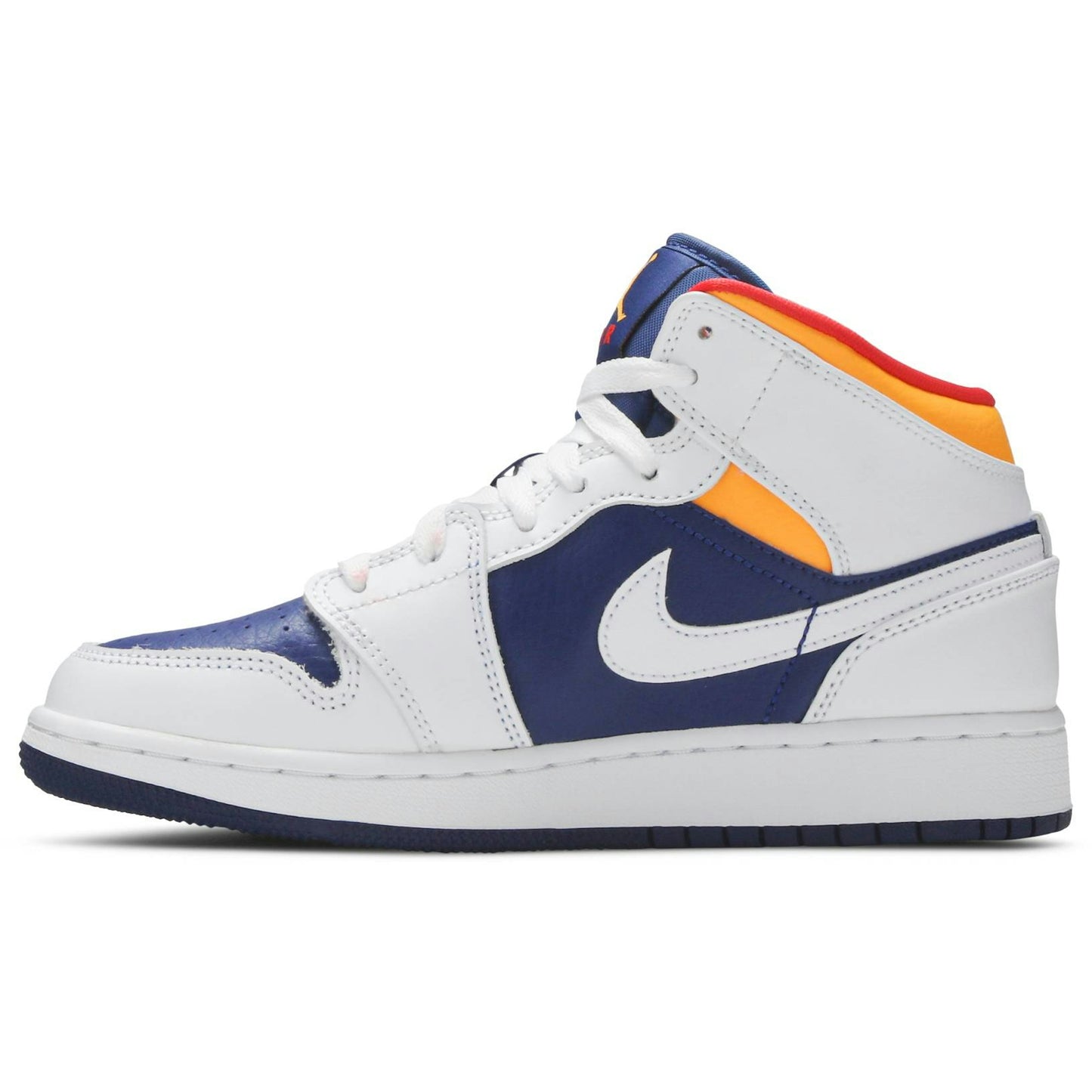 (Grade School) Air Jordan 1 Mid ‘White Deep Royal Blue’ 554725-131