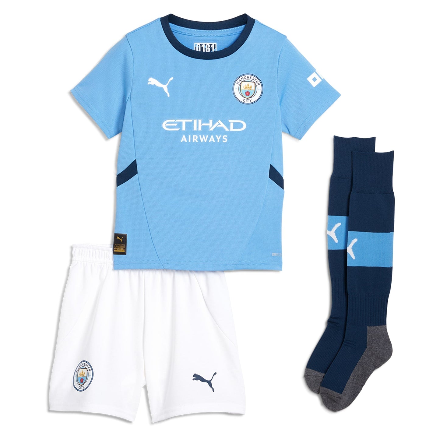 Manchester City Puma Home Minikit 2024-25 Custom Jersey - Blue