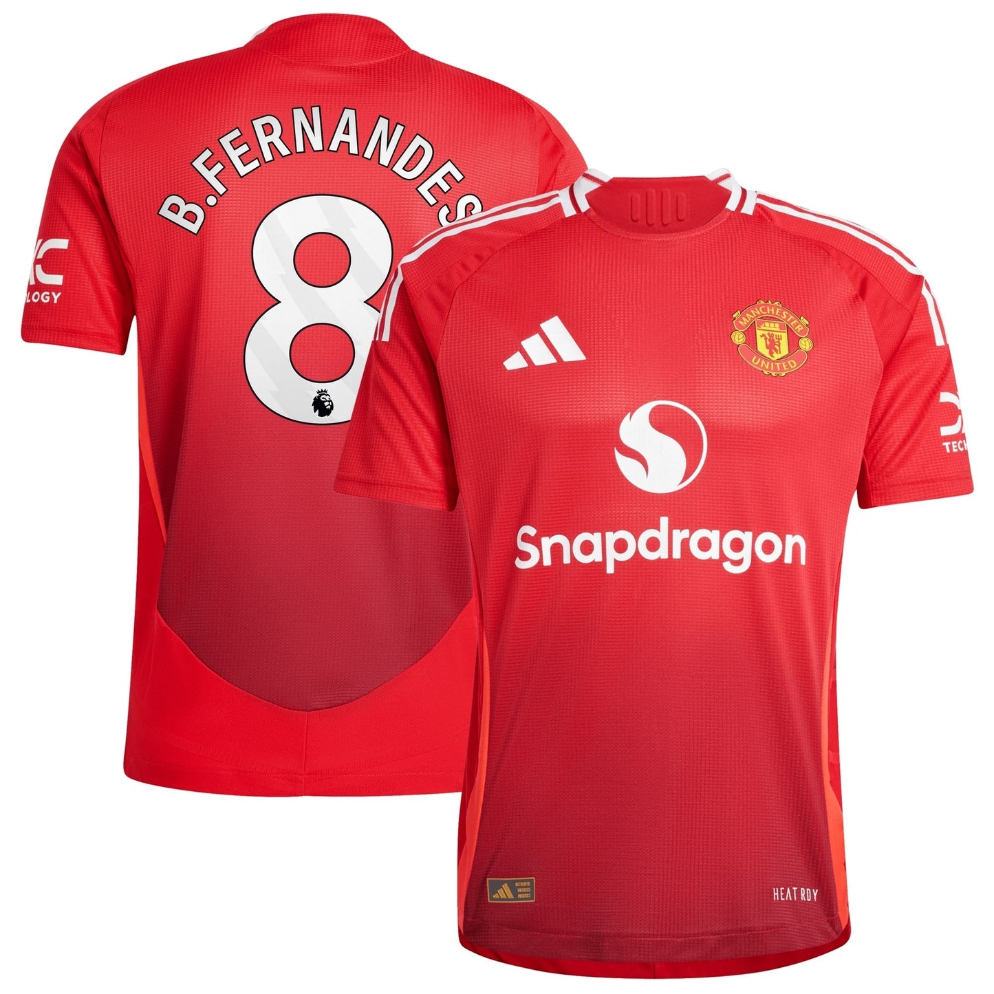 Manchester United adidas Home Shirt 2024-25 with B.Fernandes 8 printing Jersey - Red