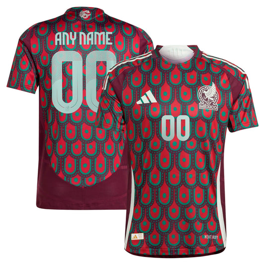 Mexico National Team adidas 2024 Home Custom Jersey - Burgundy