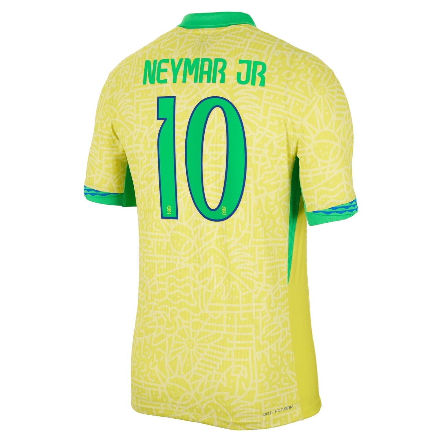 Neymar Jr. Brazil National Team Nike 2024 Home Match Player Jersey – Yellow