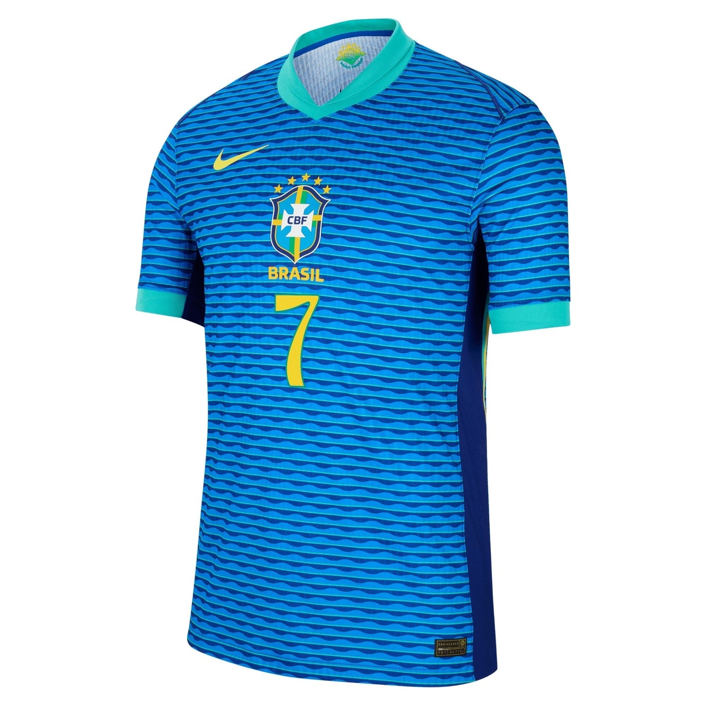 Vini Jr. Brazil National Team Nike 2024 Away Jersey - Blue